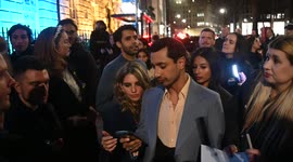 Riz Ahmed Actor   leaves the  Vogue and Tiffany and Co after BAFTA party