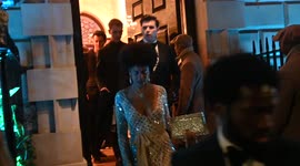 Dominique Tipper -dancer.  /actress The Expanse ,  leaves the  Vogue and Tiffany and Co after BAFTA party