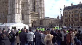 Guests arrive at Westminster Abbey for the annual Commonwealth Day Service in London