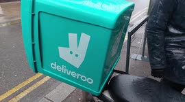 Deliveroo Just Eat Food Collection Delivery Drivers Riders video 4k footage