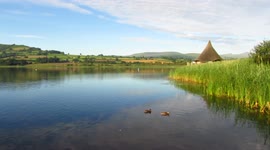 The Beautiful Llangorse Lake in the Brecon Beacons National Park, Wales, UK