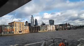A Trip on a Thames Clipper, a Ferry Service Available on the River Thames, London