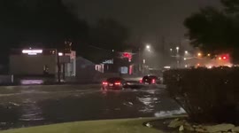 Flash flooding in Lufkin, Texas amid severe thunderstorm watch