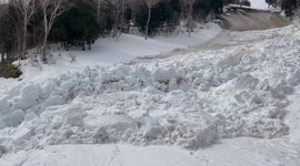 Japan slammed with massive snow slide at ski resort