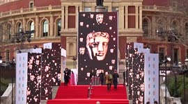 A glimpse of 2022 EE British Academy Film Awards red carpet at the Royal Albert Hall