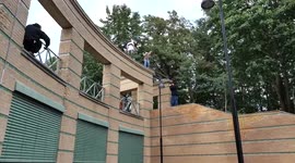Flipping from extremely high wall