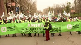 Spanish farmers take to streets of capital to protest rising costs blamed on war in Ukraine