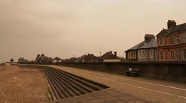 Orange-tinged skies thought to be caused by Saharan Dust seen above Kent, UK