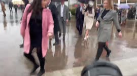 Cheltenham Ladies Day: racegoers in high spirits despite the rain 3