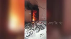 Massive fire guts oil warehouse in central India