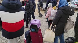 Ukraine refugee reception and processing centre in Dorohusk, Poland