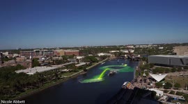 Florida city celebrates St Patrick’s Day by dying their river green