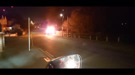 Pick-up truck fire, explosions and fire brigade action