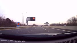 DASHCAM - Brake Checking Moron - Overtaking driver pulls in and slams on brakes to try and cause crash on motorway!