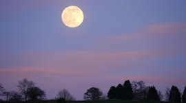 Spectacular full worm moon rising over UK
