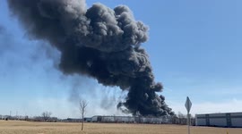 Massive fire rips through Indiana Walmart distribution center
