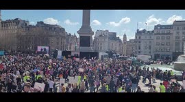 OBritish Sign Language rally chant at Trafalgar Square