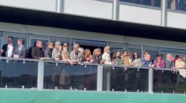 Pixie Lott and Superdry co-founder spotted cheering on horses at Cheltenham