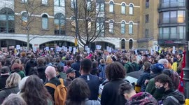 Large protest against police in schools held in London