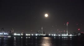 Stunning Worm Moon lights up the skies above London Docklands