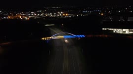 Steve prescott bridge, St helens lit to support ukraine