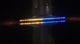 Steve Prescott bridge St Helens lit to support Ukraine