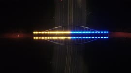 Steve Prescott bridge St Helens lit to support Ukraine