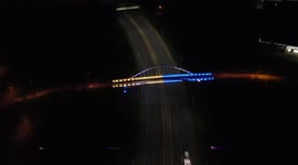 Steve Prescott bridge St Helens lit to support Ukraine