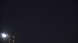 Russian cosmonaut team arrived at the International Space Station Over London Docklands