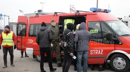 Help and food for Ukrainian Refugees as they enter Poland