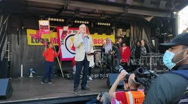 Speaker Jeremy Corbyn Demonstration #Alllivematter on the UN Anti-Racism Day 2022, London, UK