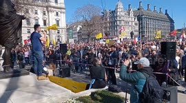 Large Freedom protest marches through central London