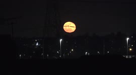 Worm Moon Rises Over East London