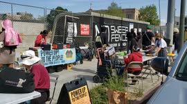 J Town Action and Solidarity Group Protests the Eviction of Tent Dwellers in Little Tokyo