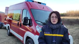 'Don't attack us please!': Emotional interview with Ukrainian firefighter at the border with Poland