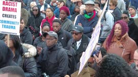 Hundreds gather in London's Hackney in support of Child Q