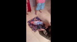 the tradition of the birth of a baby in Indonesia. This is a local culture that has been passed down from generation to generation.