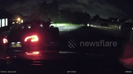 Tesla Model 3 Hit and run on parked car , caught on dashcamera