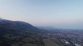 Large Gorse fire blaze forms the shape of the island of Ireland West Belfast Black Mountain Monday March 21st
