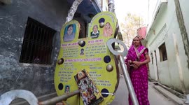Indian couple claim to have record for world's largest padlock secured
