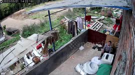 CCTV footage captures villagers' reactions to plane falling out of sky in China