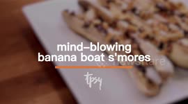 Oven-baked banana smores are perfect treat