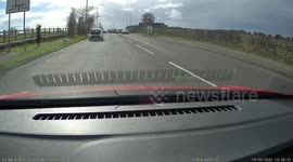 Older Driver cuts off a car pulling out then pulls out more and hits a Driving instructors vehicle