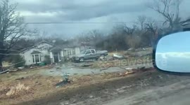 Destroyed homes as tornadoes rip through northern Texas