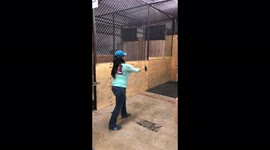 'Aspiring actress shares BADASS SLOW-MO footage of her hitting a BULLSEYE with an axe
'