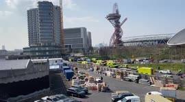 Dozens of emergency services vehicles at site of gas leak in east London