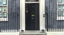 UK Prime Minister Boris Johnson leaves 10 Downing Street ahead of Prime Minister’s Questions