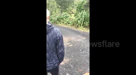 Guy annoys girlfriend with puns on a nature hike