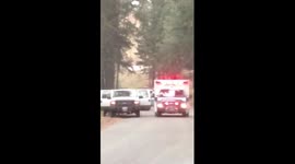 Fire fighter injured in Conconully just now