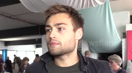 Douglas Booth at collection for Calais refugees